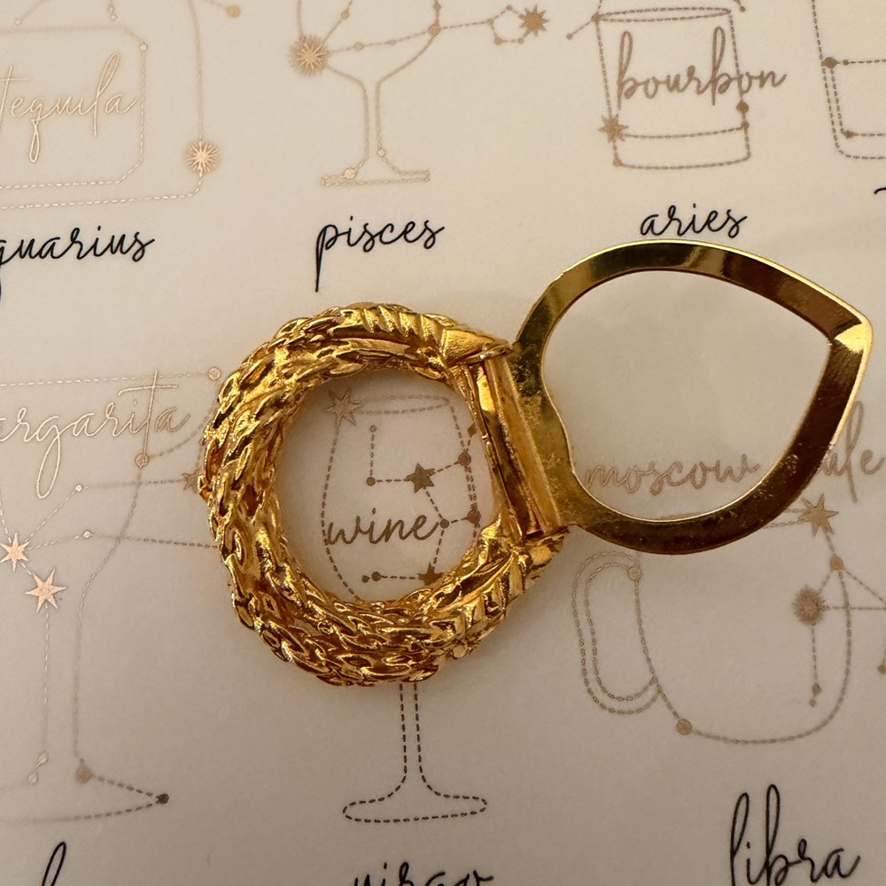 Vintage Gold Braided scarf clip
